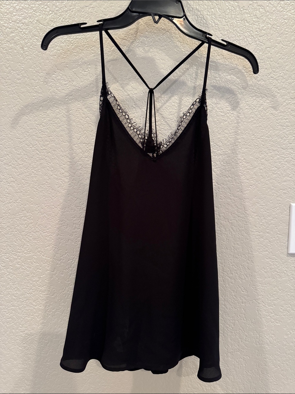 LOFT Black V-Neck Slip Top